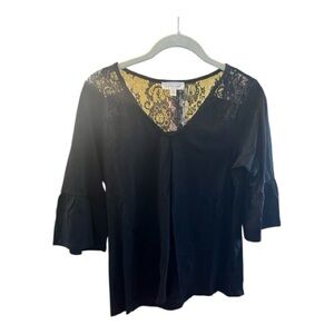 Promesa Black Lace Detail Blouse